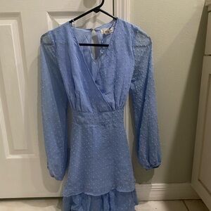 Casual baby blue dress